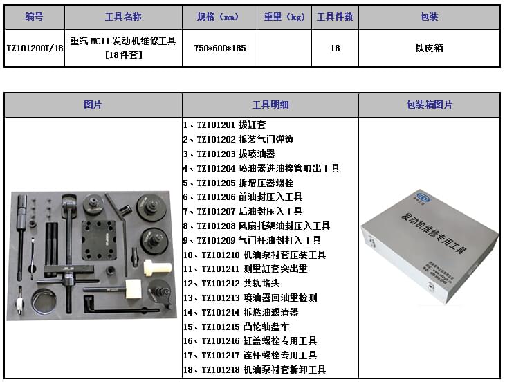 重汽发动机维修工具