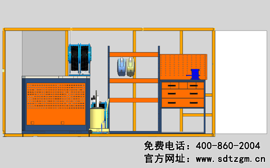 山东必博bibo设备卡车养护抢修服务车上装布局右侧